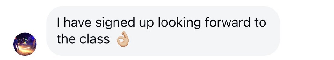 Message: I have signed up looking forward to the class